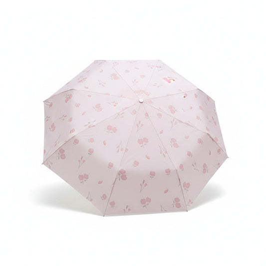 Petite Floral Print Compact Folding Umbrella with Automatic Open and Wind Resistant Frame