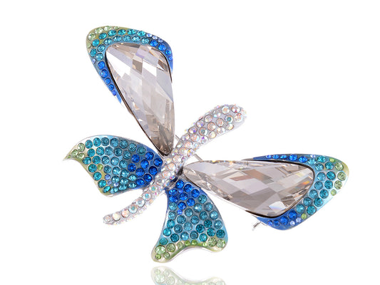 Swarovski Crystal Shine Empress Butterfly Brooch Pin