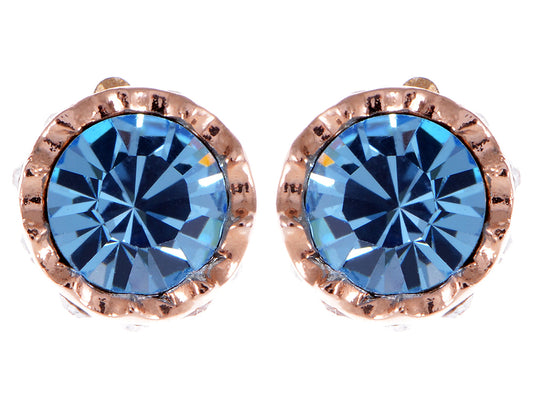 Swarovski Crystal Sapphire Blue Element Stud Earrings