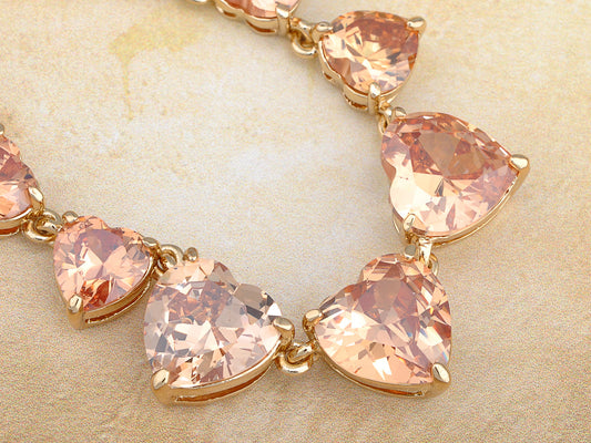 Fire Opal Lovely Heart Collection Element Earring Necklace Set