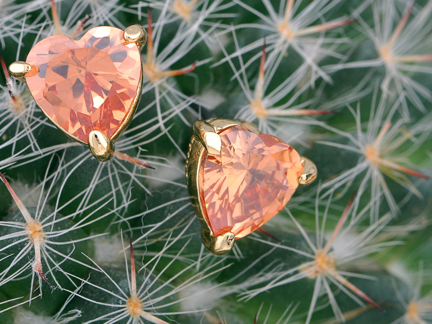 Fire Opal Lovely Heart Collection Element Earring Necklace Set