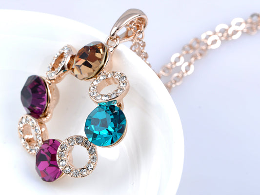 Elements Petite Four Holiday Wreath Pendant Necklace