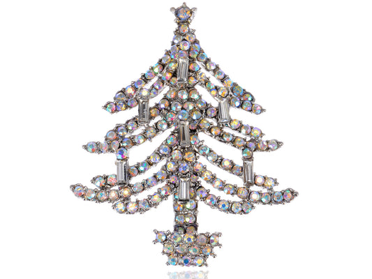 Dazzling Christmas Tree Holiday Jewelry Pin Brooch