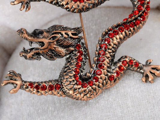 Mythical Ancient Asian Chinese New Year Zodiac Dragon Novelty Celebration Party Brooch Pin
