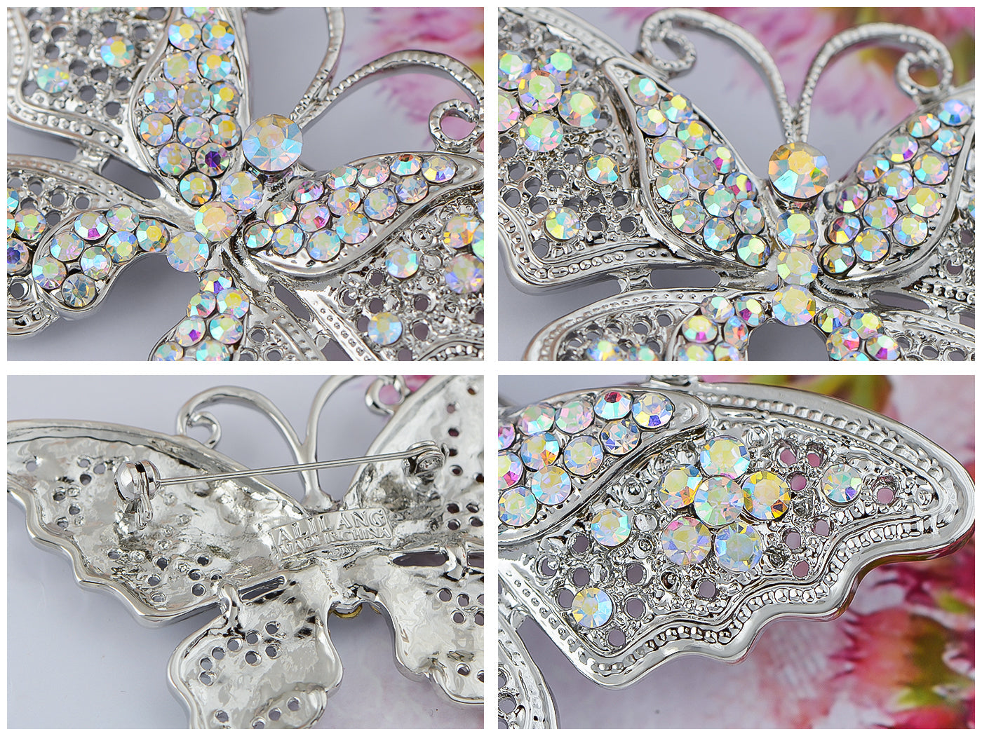 Filigree Butterfly Brooch Pin