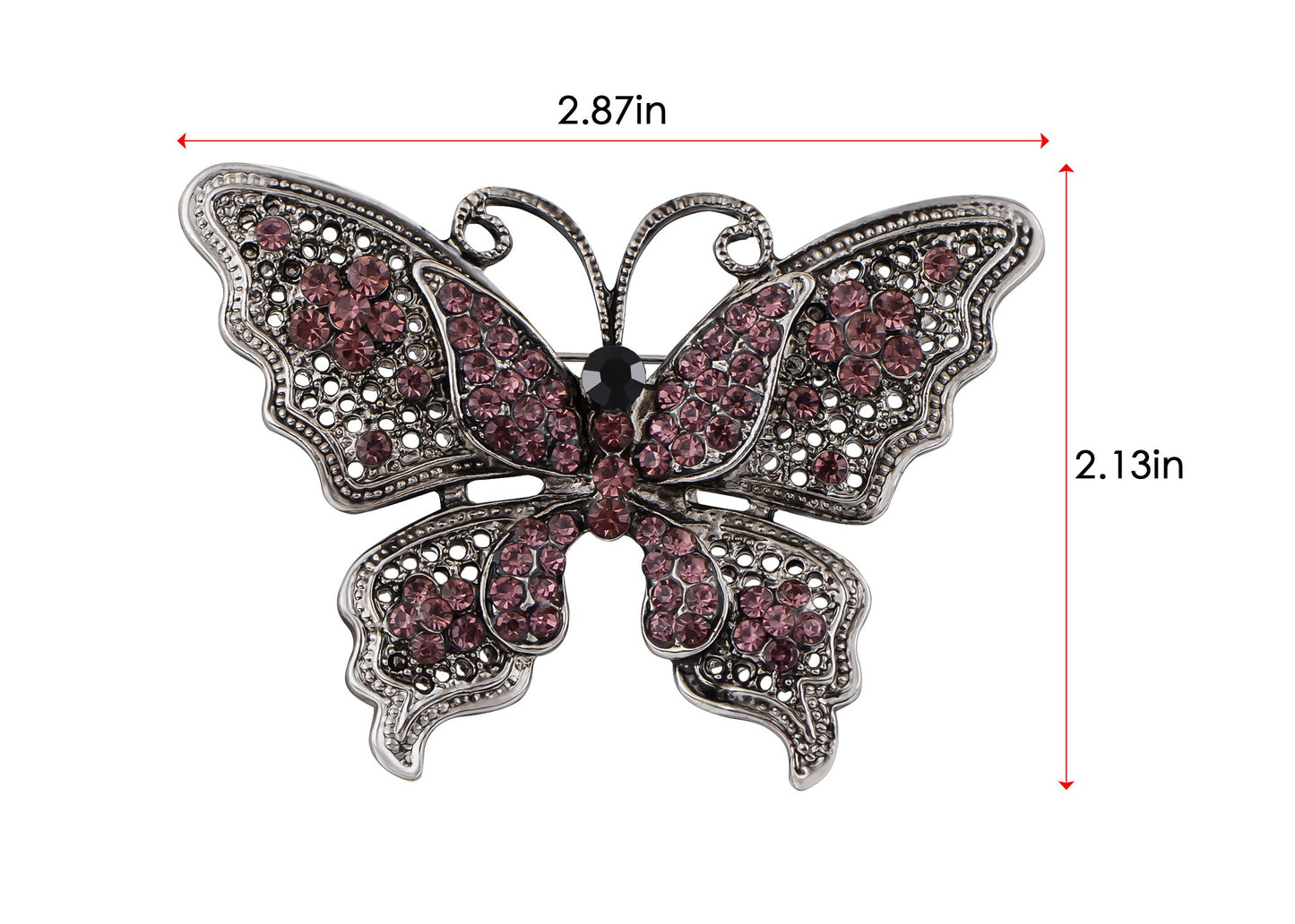 Filigree Butterfly Brooch Pin