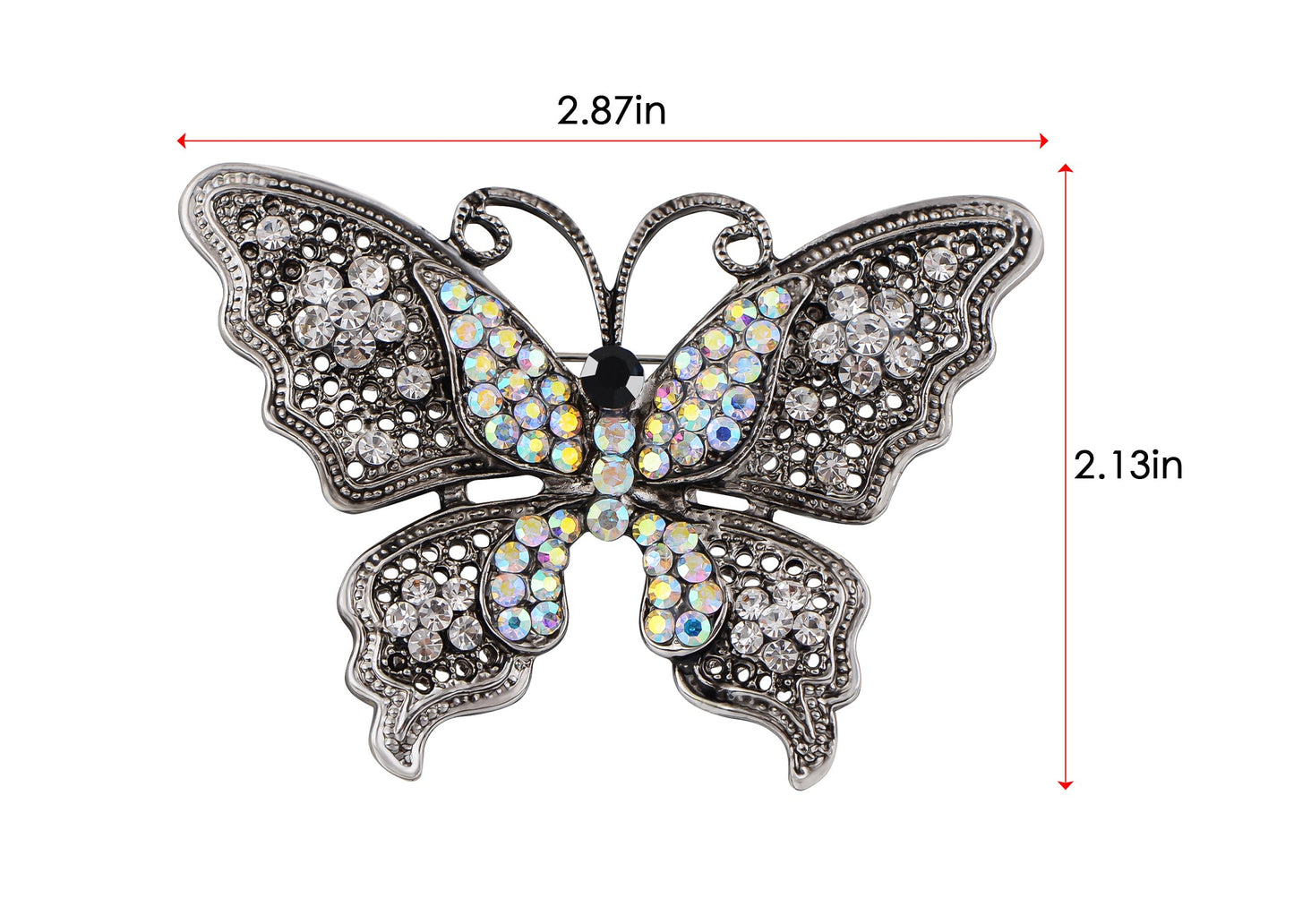 Filigree Butterfly Brooch Pin