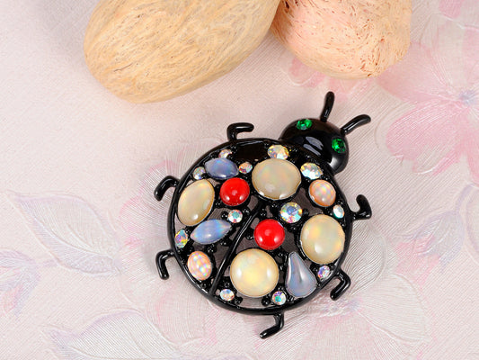 Multicolor Ladybug Insect Jewelry Brooch Pin