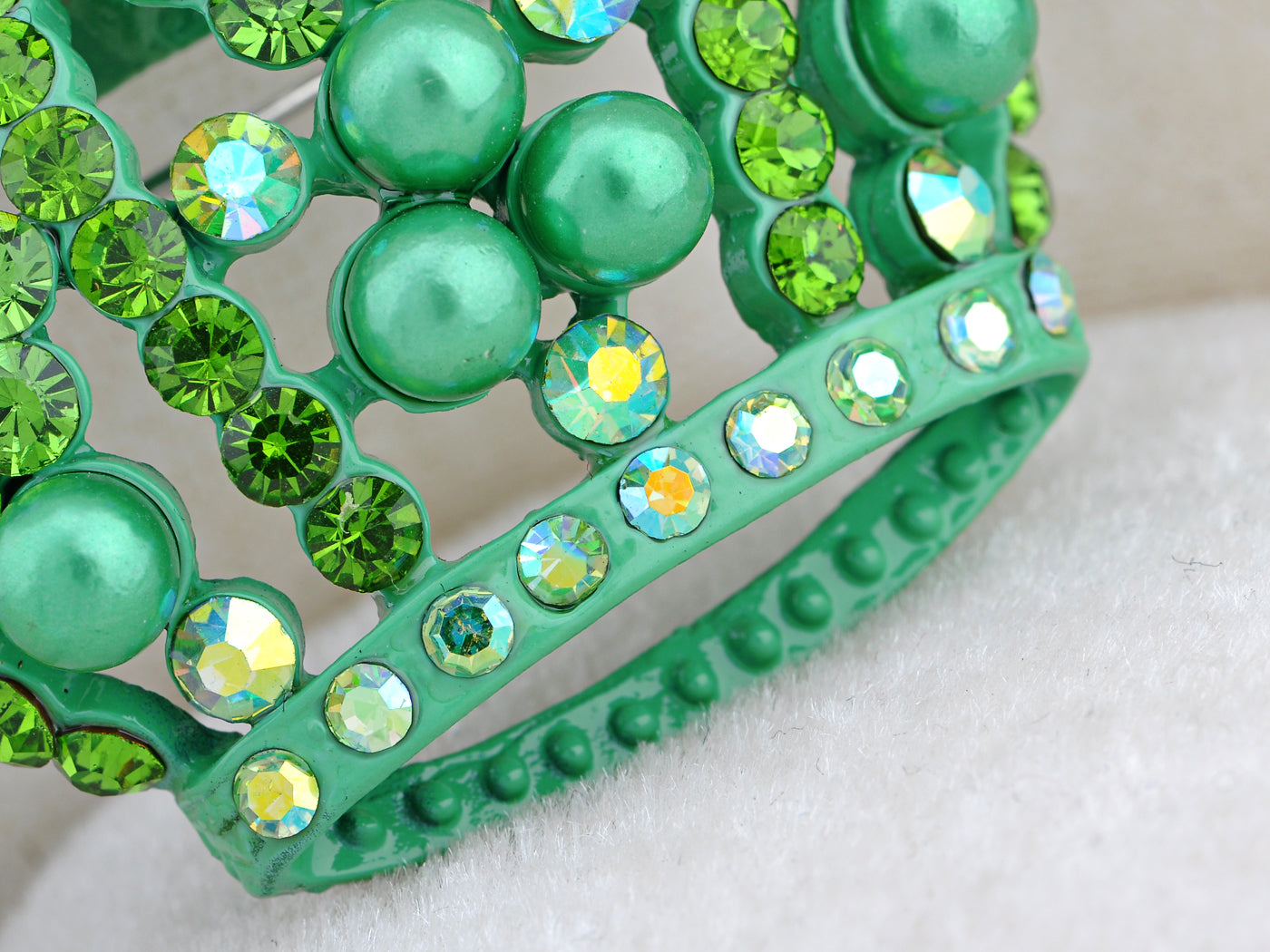 Antique Pearl Princess Queen Crown Brooch Pin