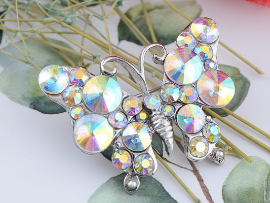 Interesting Petite Wild Colors Aurore Boreale Fly Butterfly Pin Brooch