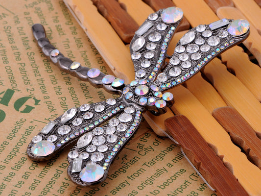 Gun Rainbow Dragonfly Insect Brooch Pin