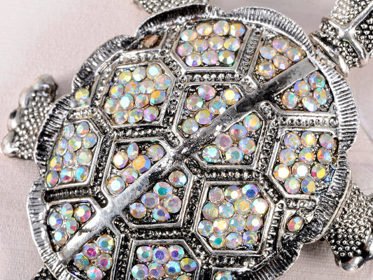 Iridescent Colored Turtle Tortoise Brooch Pin