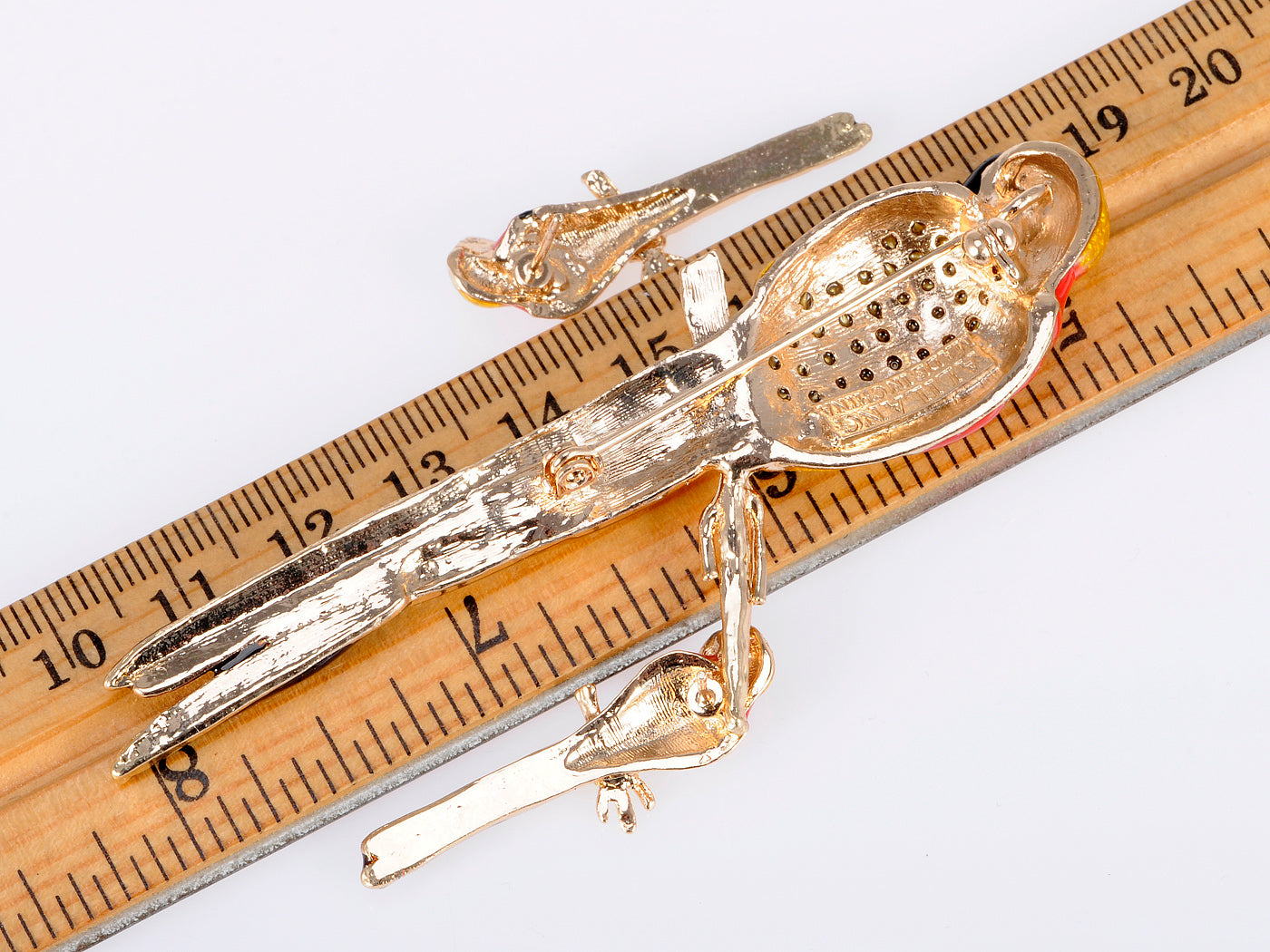 Yellow Bird Parrot Brooch Pin Stud Earrings Set