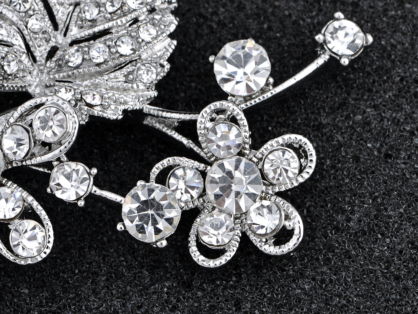 Smoke Topaz Flower Bouquet Pin Brooch