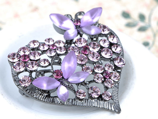 Floral Insect Butterfly Love Flower Heart Brooch Pin