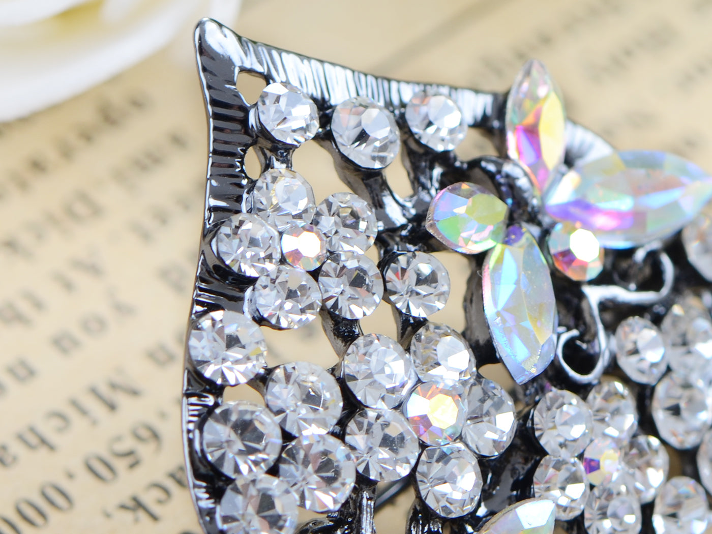 Floral Insect Butterfly Love Flower Heart Brooch Pin
