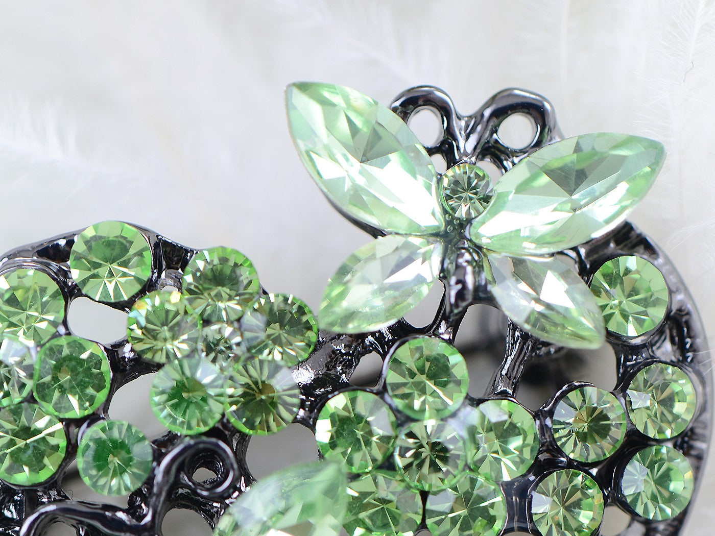 Floral Insect Butterfly Love Flower Heart Brooch Pin