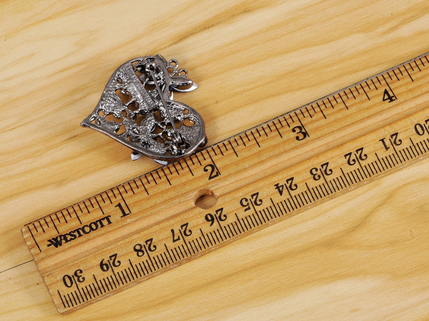 Floral Insect Butterfly Love Flower Heart Brooch Pin