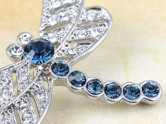 Elements Captivate Sapphire Blue Petite Dragonfly Pin Brooch
