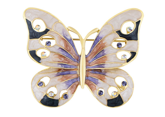 Elements Opalescent Swirl Colors Vibrant Butterfly Pin Brooch