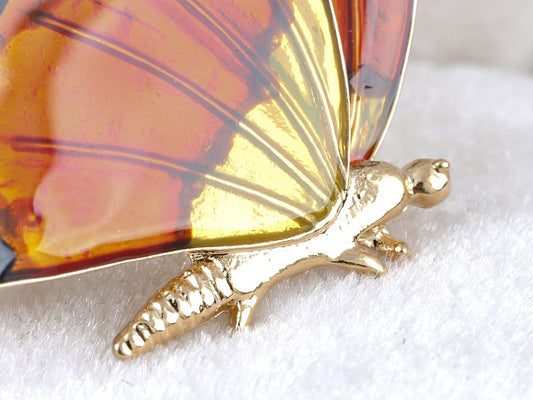 Multicolored Spotted Colorful Monarch Butterfly Wings Brooch Pin