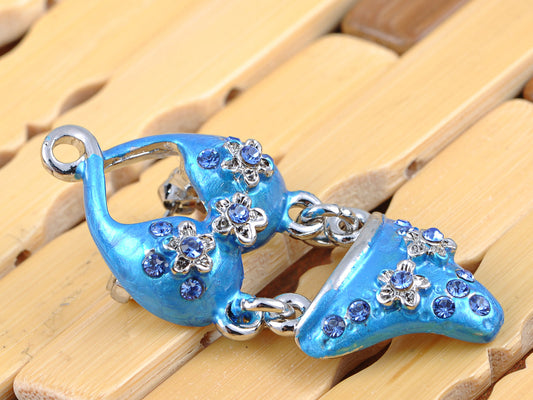 Elements Itsy Bitsy Blue Flower Bikini Summertime Pin Brooch