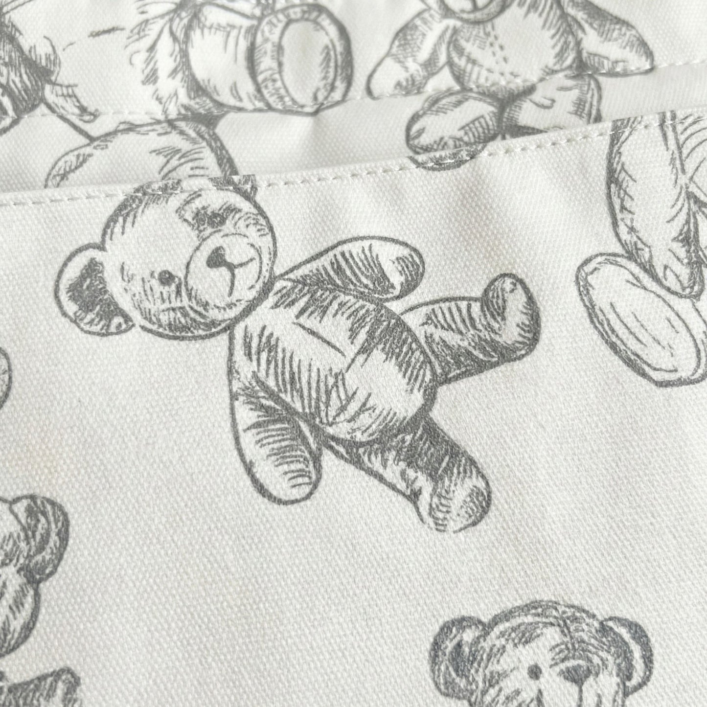 Insulated Lunch Tote Bag with Teddy Bear Print Adjustable Shoulder Strap