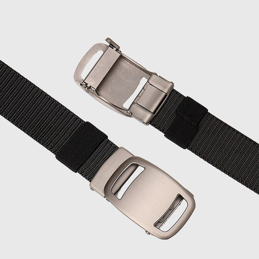Nylon - Look Canvas Belt with Alloy Automatic Buckle