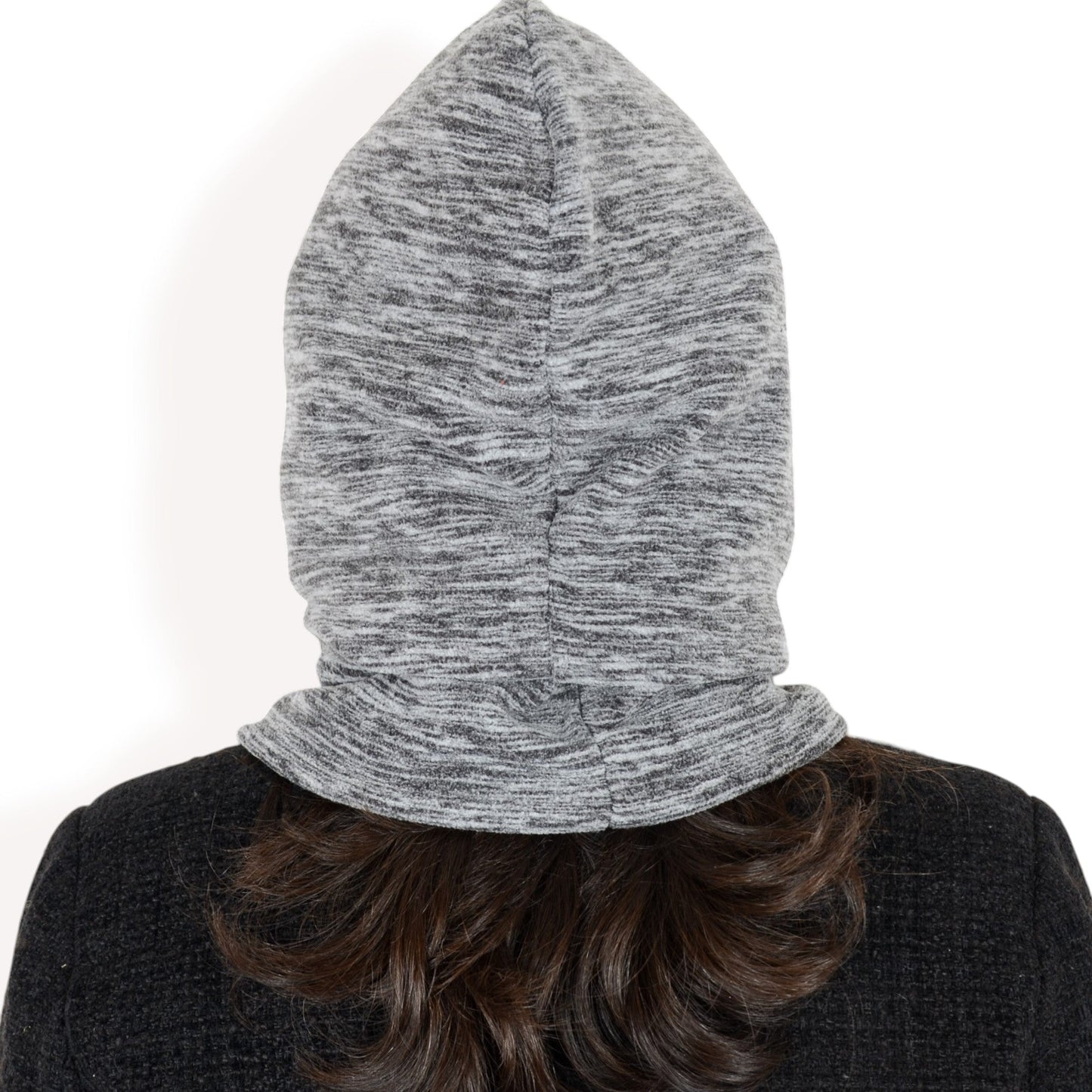 Fleece-Lined Hooded Neck Warmer with Adjustable Drawstrings for Full Coverage and Winter Protection