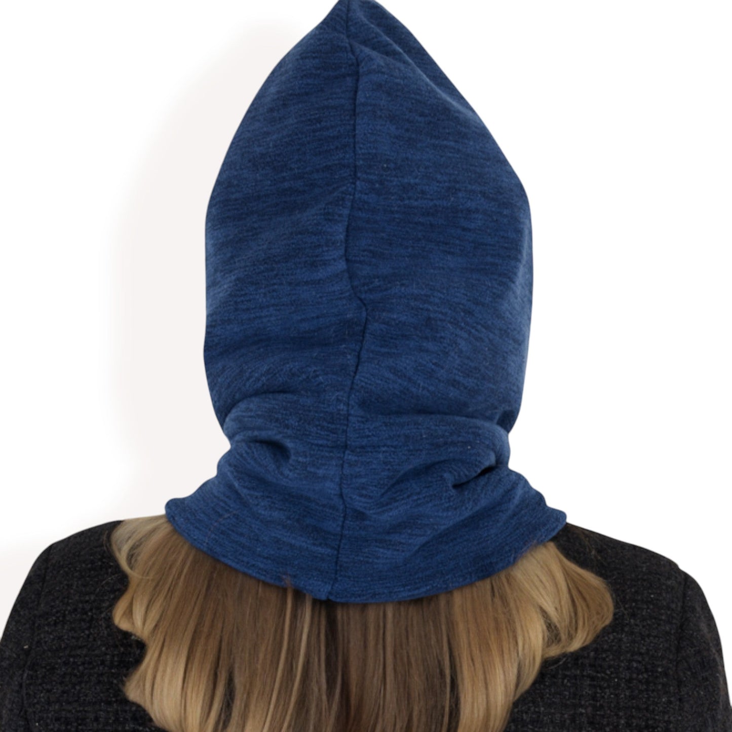 Fleece-Lined Hooded Neck Warmer with Adjustable Drawstrings for Full Coverage and Winter Protection
