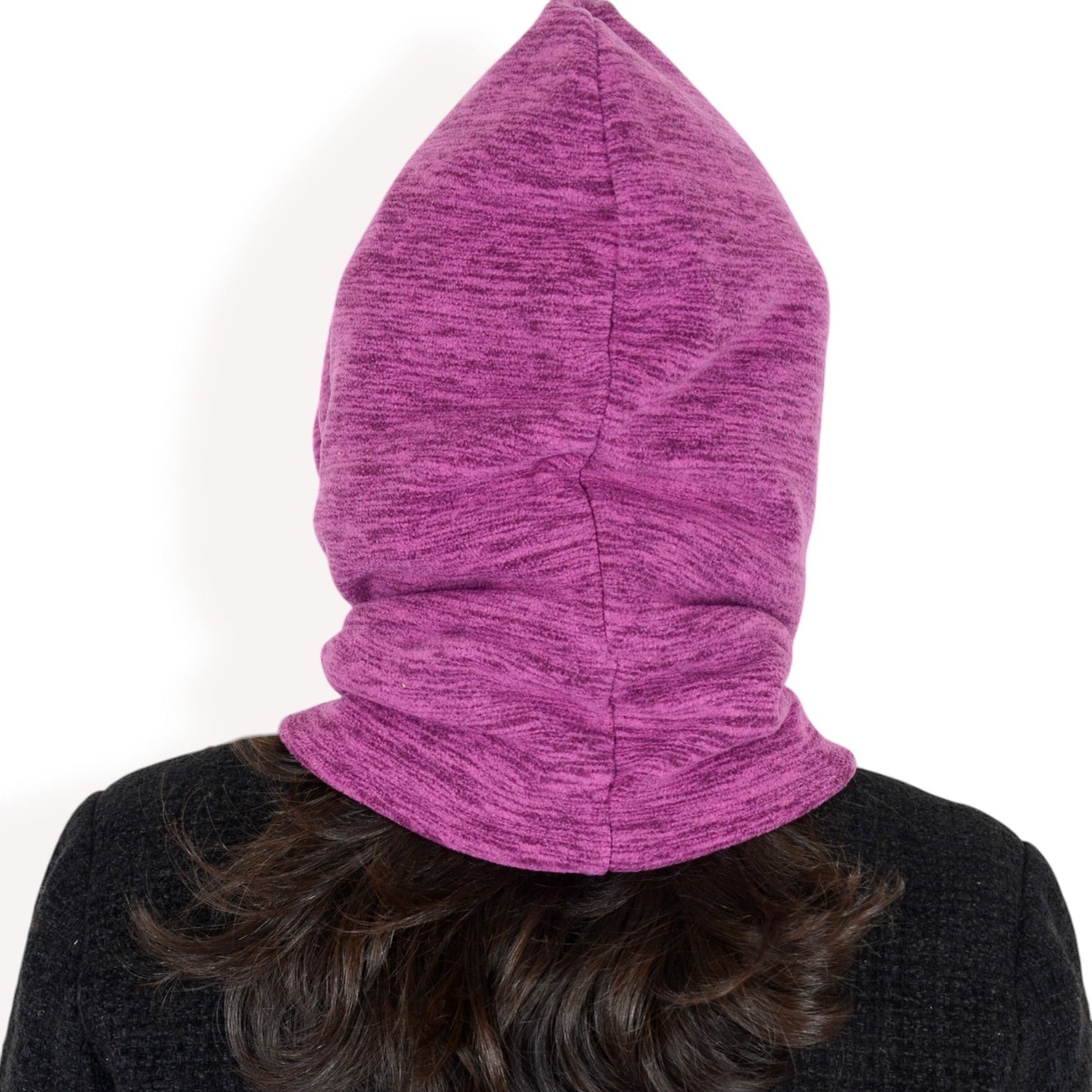 Fleece-Lined Hooded Neck Warmer with Adjustable Drawstrings for Full Coverage and Winter Protection