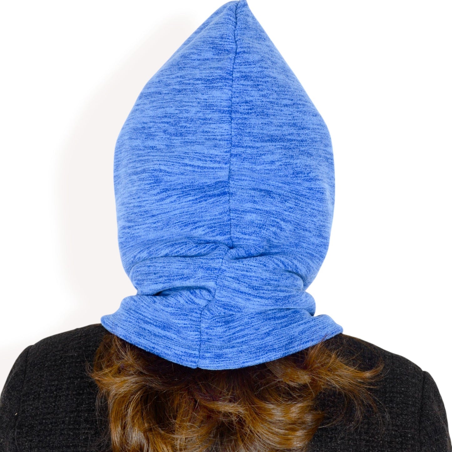 Fleece-Lined Hooded Neck Warmer with Adjustable Drawstrings for Full Coverage and Winter Protection