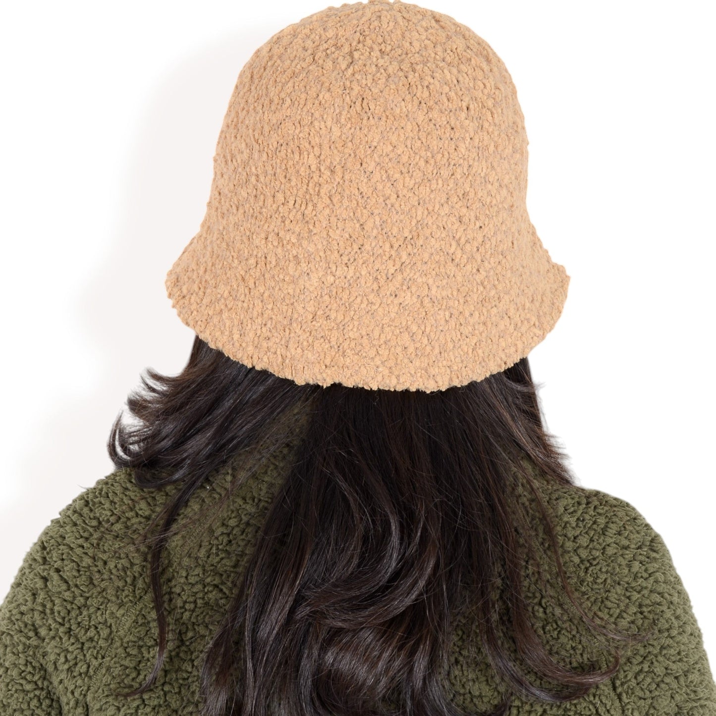 High Pile Fleece Bucket Hat with Soft Textured Fabric and Modern Casual Design