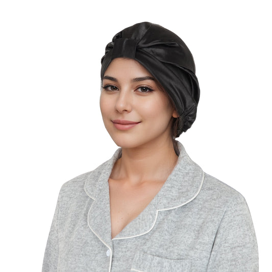 Women Silk Bonnet for Sleeping Satin Lined Hair Bonnet Twist Elastic Band Hair Cap