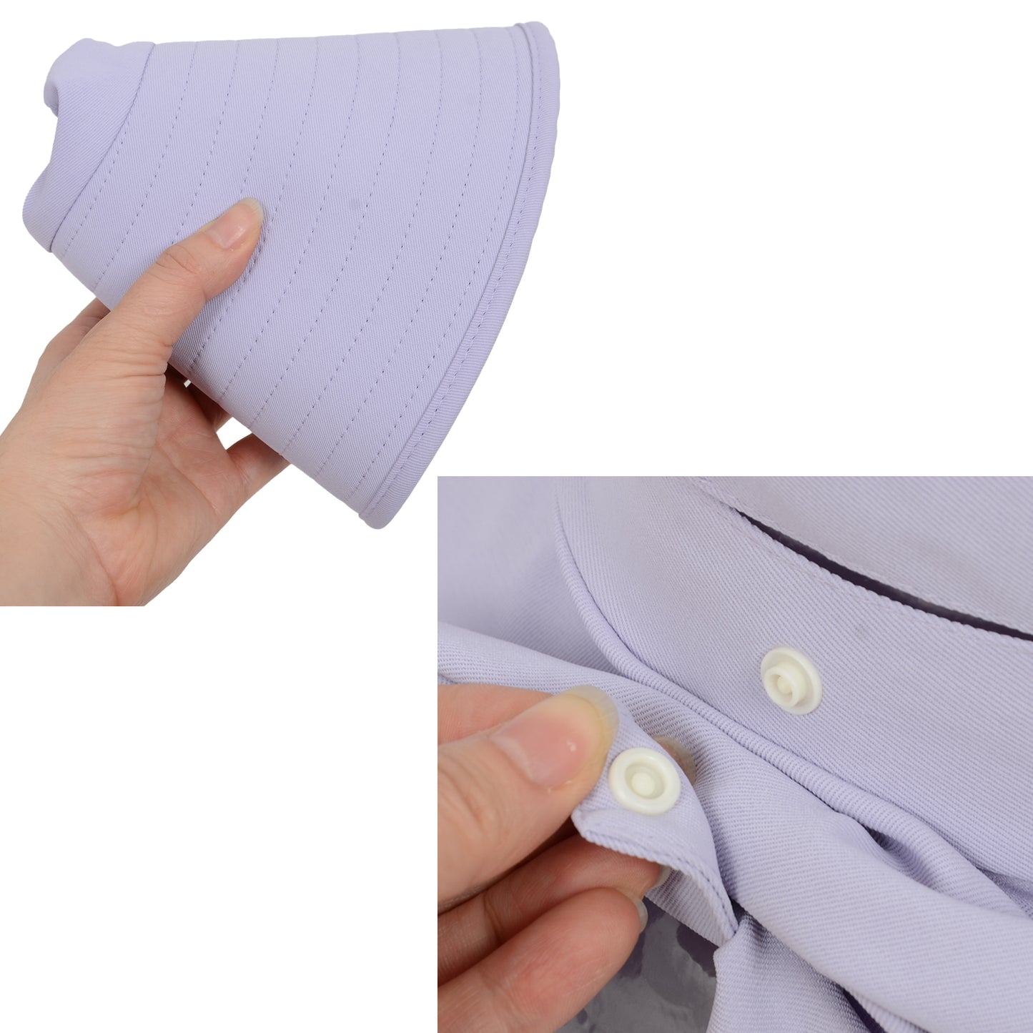 Women Ponytail Sun Hat Wide Brim Sun Hat with Flap Packable Adjustable Summer Beach Hat