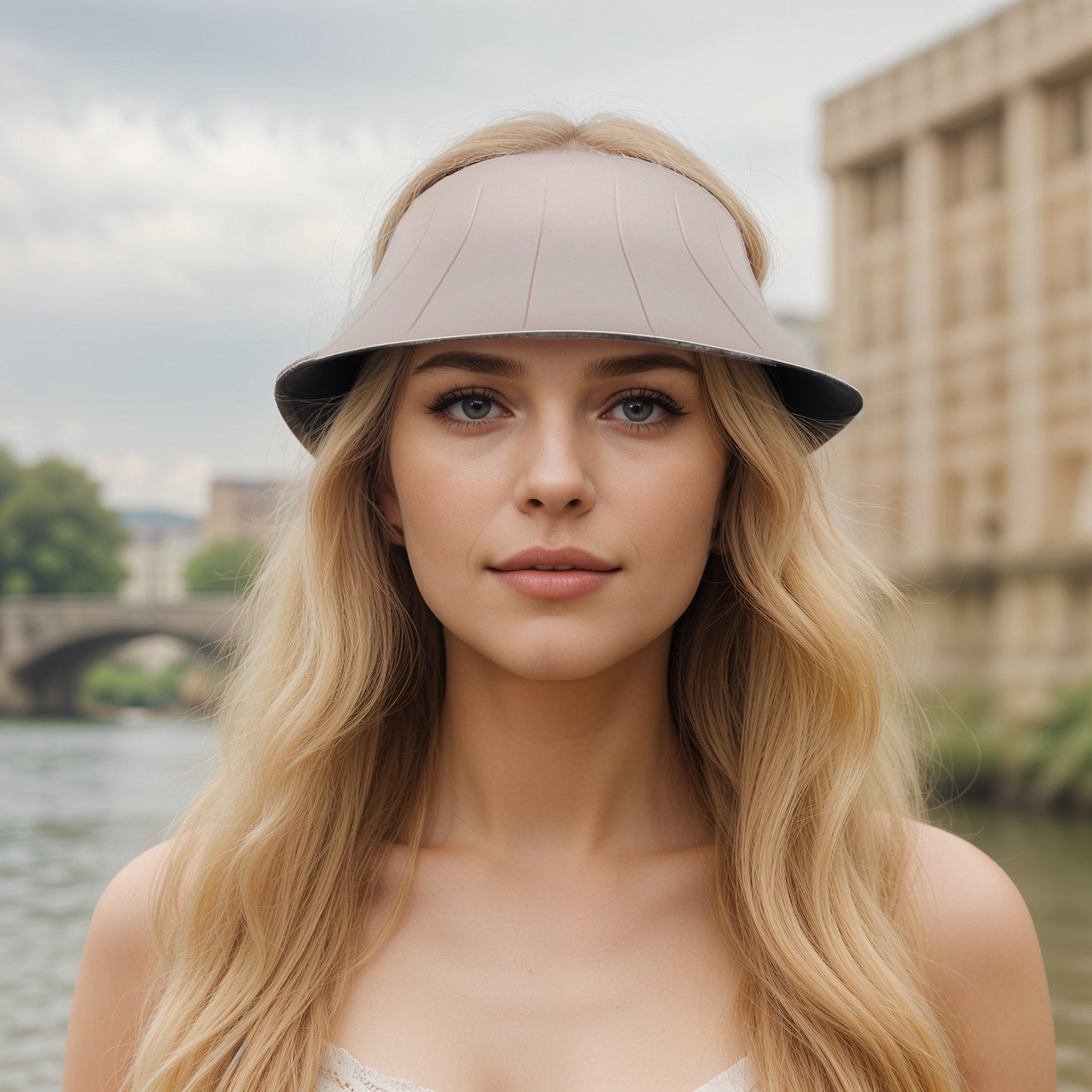 Women's Wide Brim Visor Foldable Ultimate Sun Protection One-piece Hat