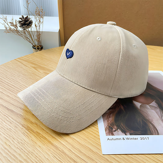 Women's Embroidered Baseball Cap Low Bun Large Head Circumference Soft Cotton Trucker Hat