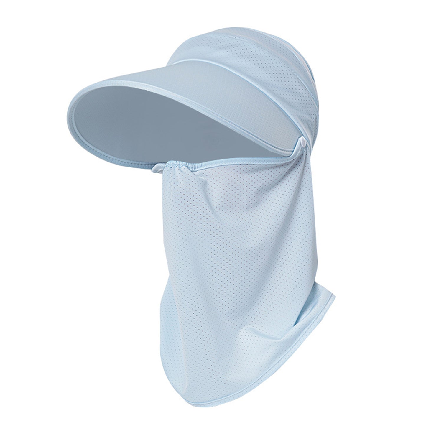 Womens Detachable Face Cover Sun Visor Cap UV Protection Mesh Panel Design with Extra Wide Brim