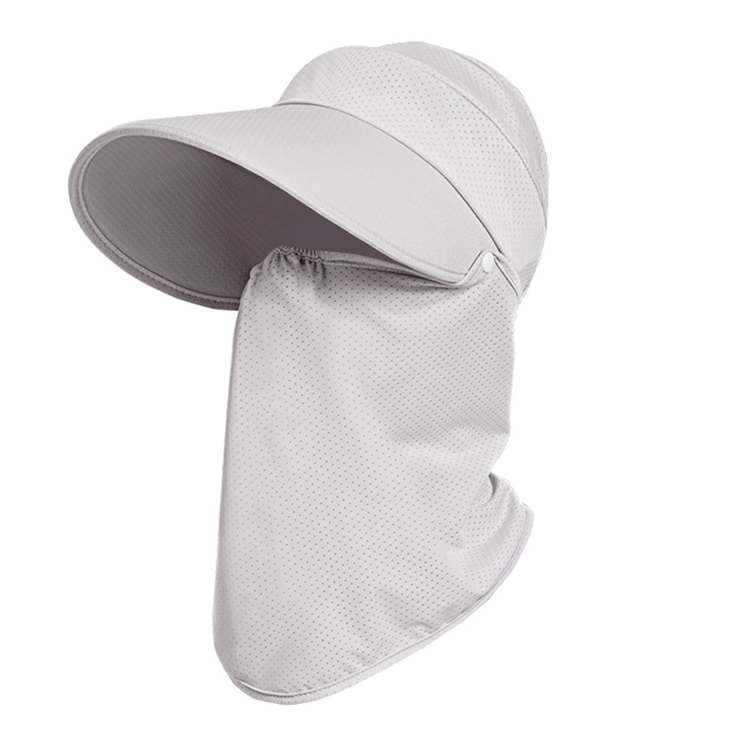 Womens Detachable Face Cover Sun Visor Cap UV Protection Mesh Panel Design with Extra Wide Brim