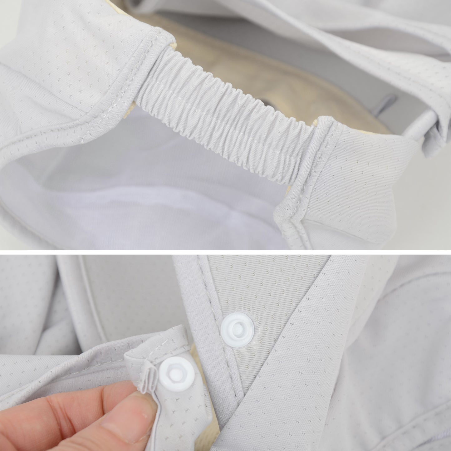 Womens Detachable Face Cover Sun Visor Cap UV Protection Mesh Panel Design with Extra Wide Brim