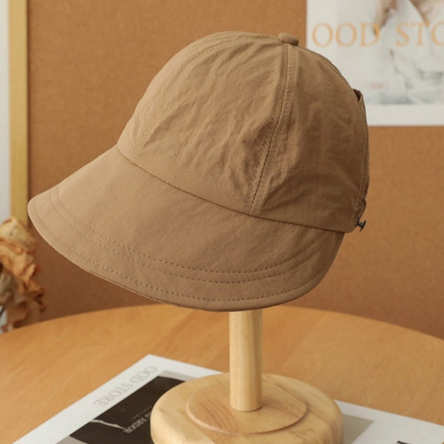 Lightweight Outdoor Sun Hat with Curved Brim and Adjustable Fit