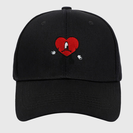 Embroidered Heart Design Adjustable Baseball Cap