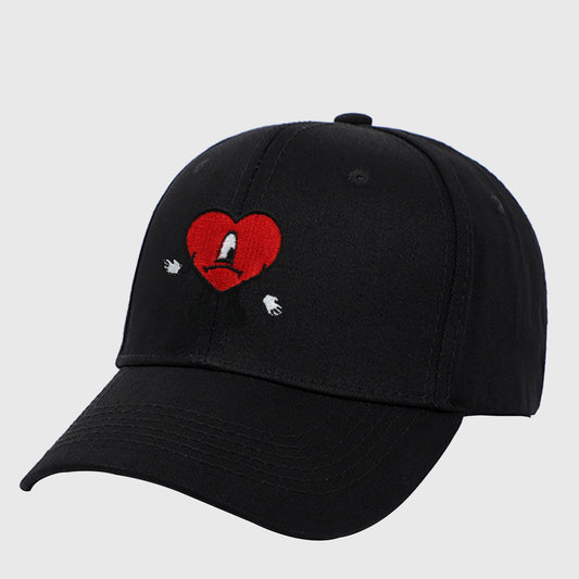 Embroidered Heart Design Adjustable Baseball Cap