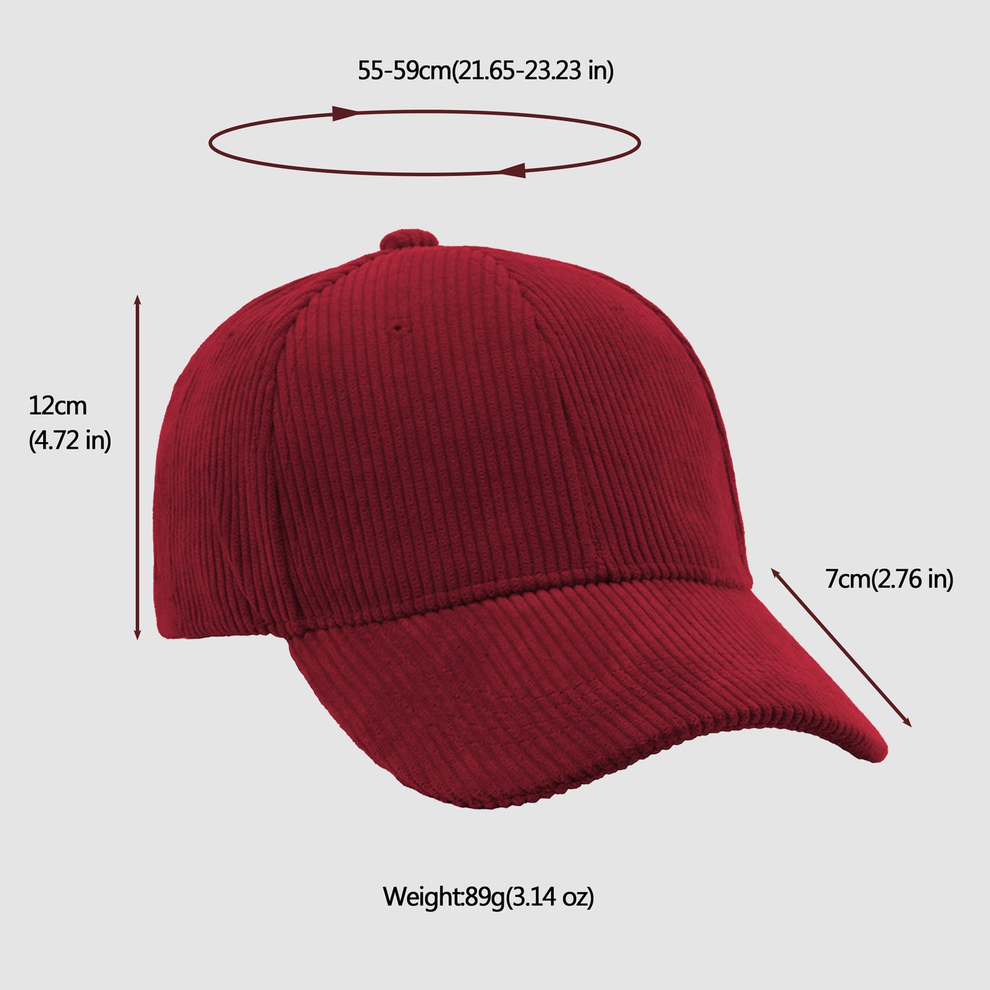 Corduroy Baseball Cap - Stylish & Comfortable