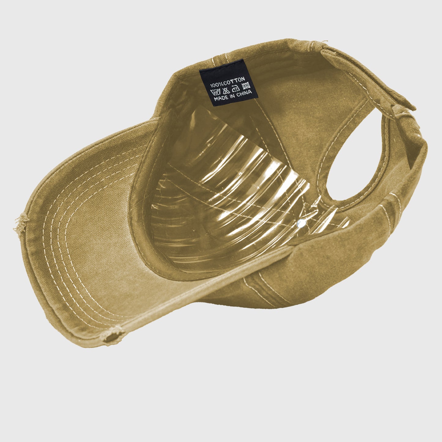 Distressed Baseball Cap with Glitter Star Patches