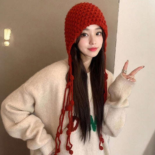 Crochet Beanie with Tassel Details