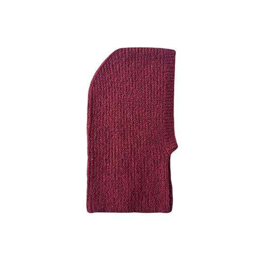 Ribbed Knit Balaclava Hood with Soft Cozy Texture