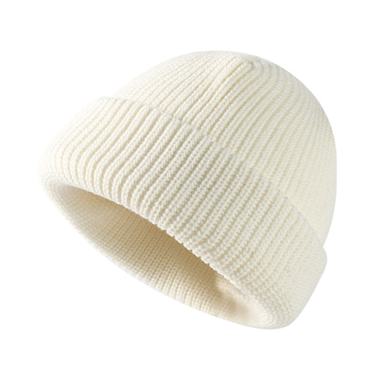 Unisex Warm Knit Beanie Soft Stretchy Cuffed Winter Hat Lightweight Solid Color Design