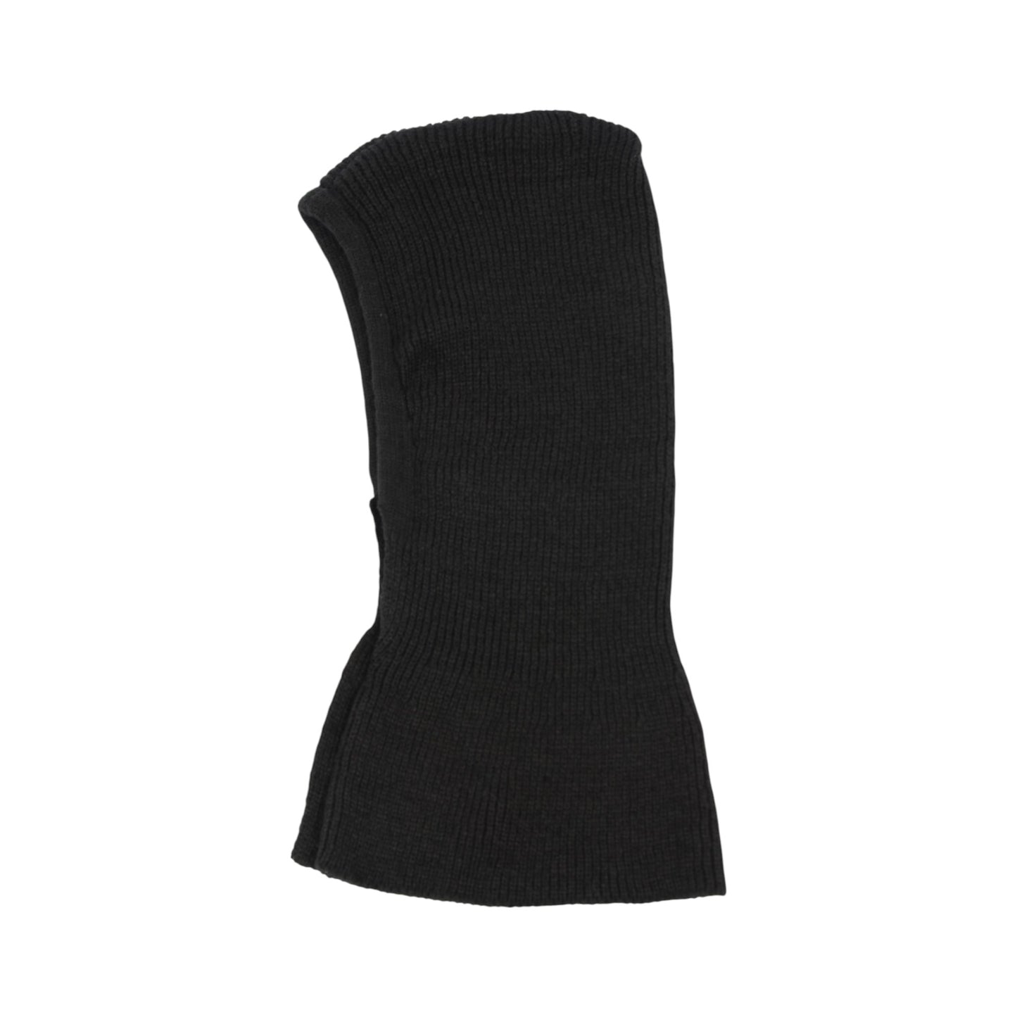 Ribbed Knit Hooded Neck Warmer with Button Closure and Drawstring Design
