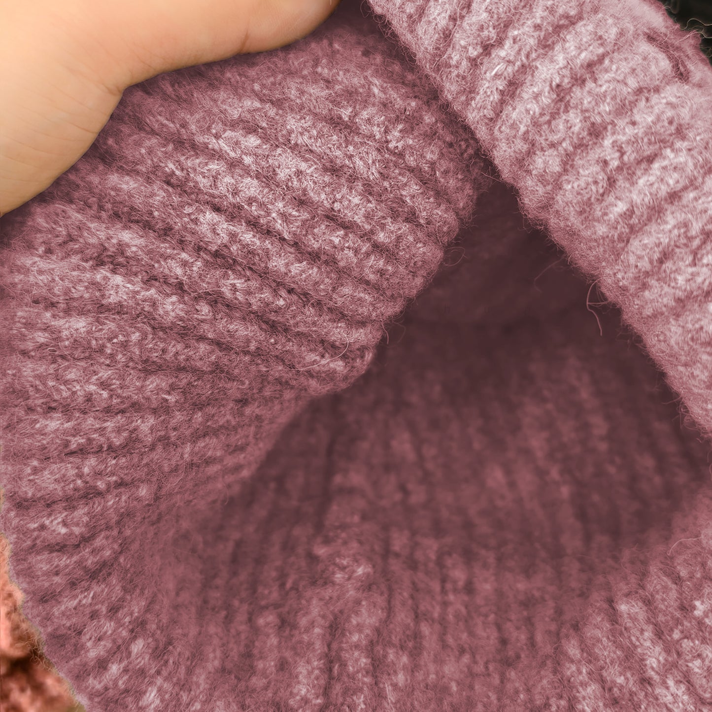 Knitted Beanie with Cat Embroidery - Cute & Warm Winter Hat for Cold Weather